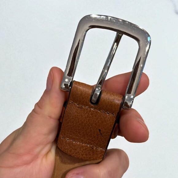 Men's Size 42 Genuine Leather Brown Belt - Picture 2 of 10